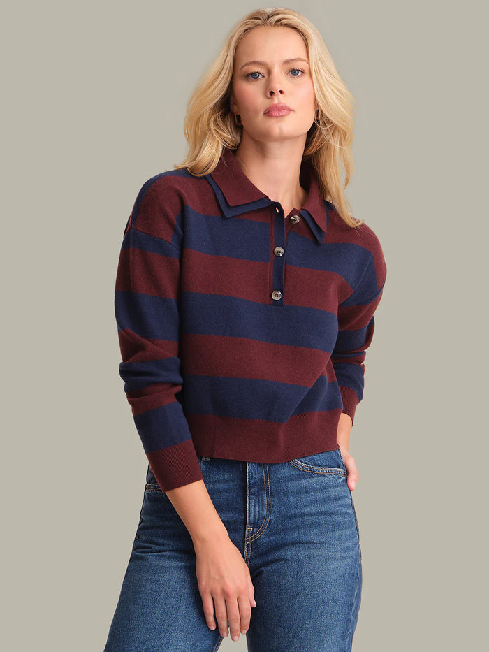 525 America Lennon Rugby Stripe Crew Sweater Final Clearance