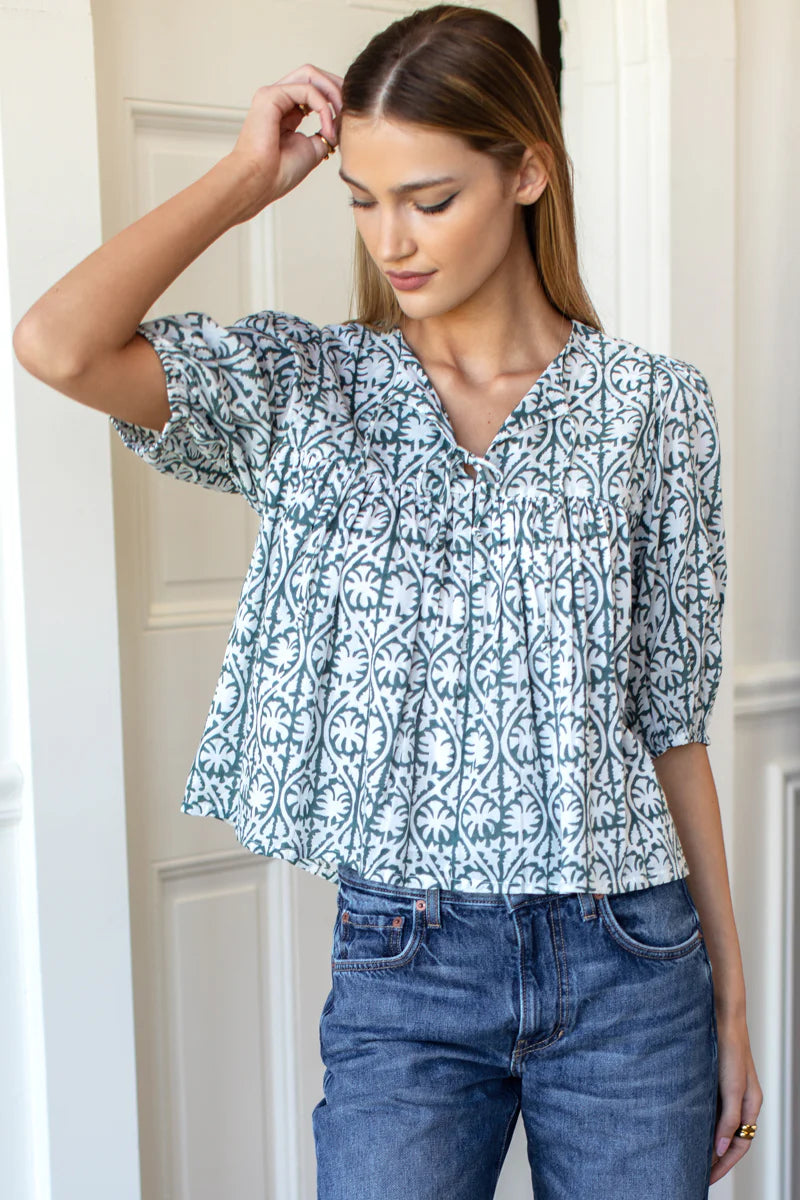 Emerson Fry Isla Floral Puff Top
