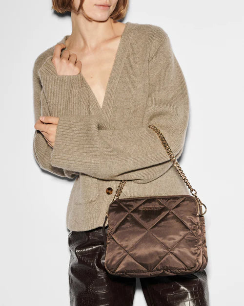 MZ Wallace Quilted Madison Crossbody Walnut Shop Chou Chou