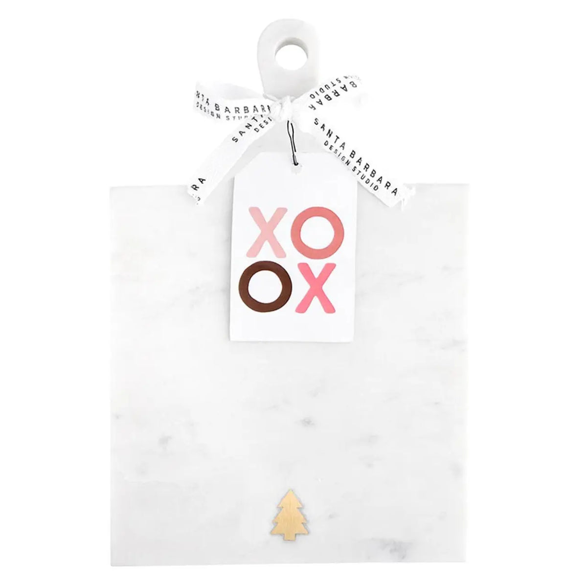 Santa Barbara Marble Serving Board with Holiday Tree