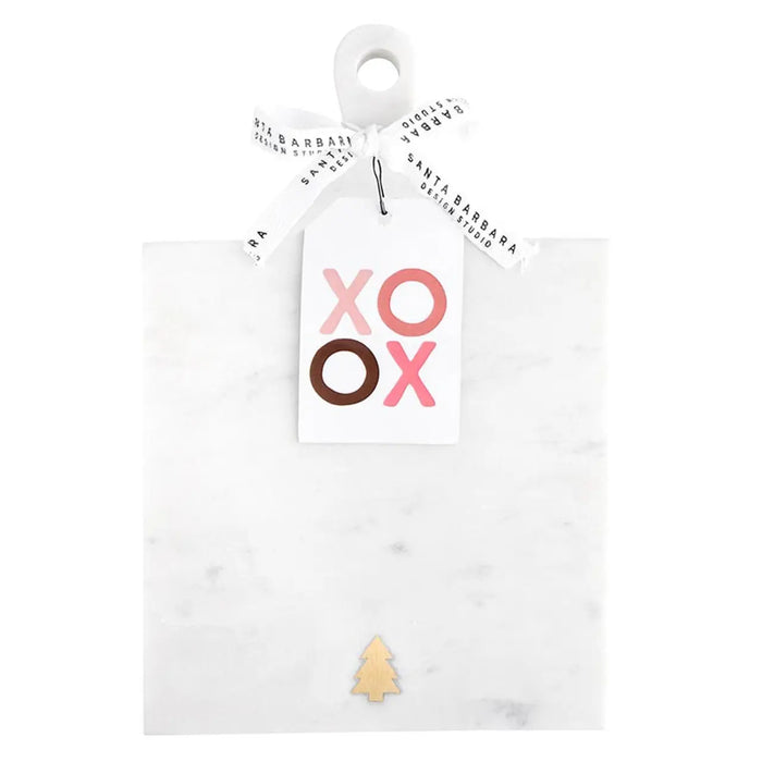 Santa Barbara Marble Serving Board with Holiday Tree
