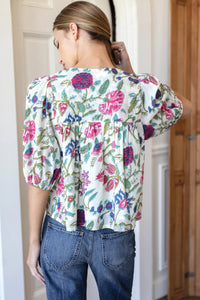Emerson Fry Isla Floral Puff Top