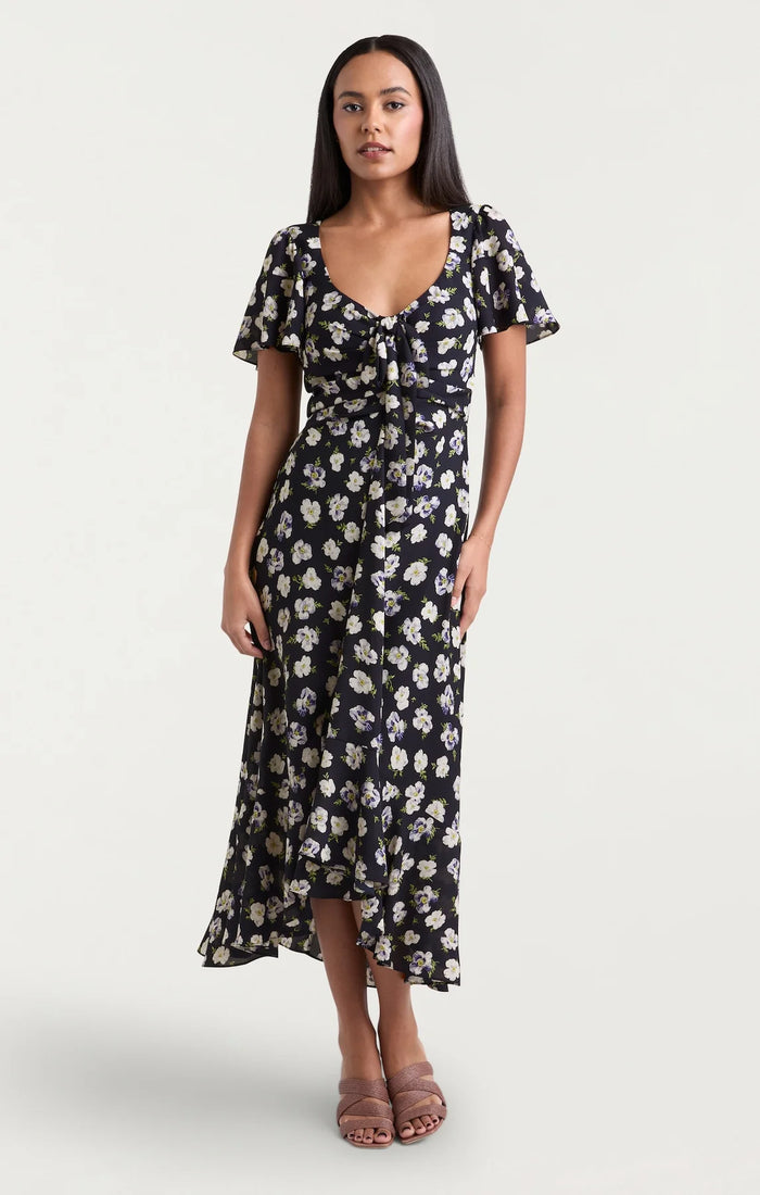 Cinq a Sept Mini Tossed Poppies Isha Dress Final Clearance
