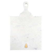 Santa Barbara Marble Serving Board with Holiday Tree