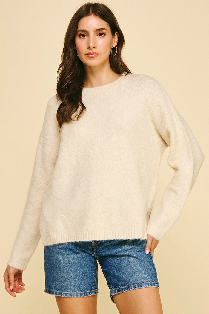 Pinch Soft Yarn Crew Sweater