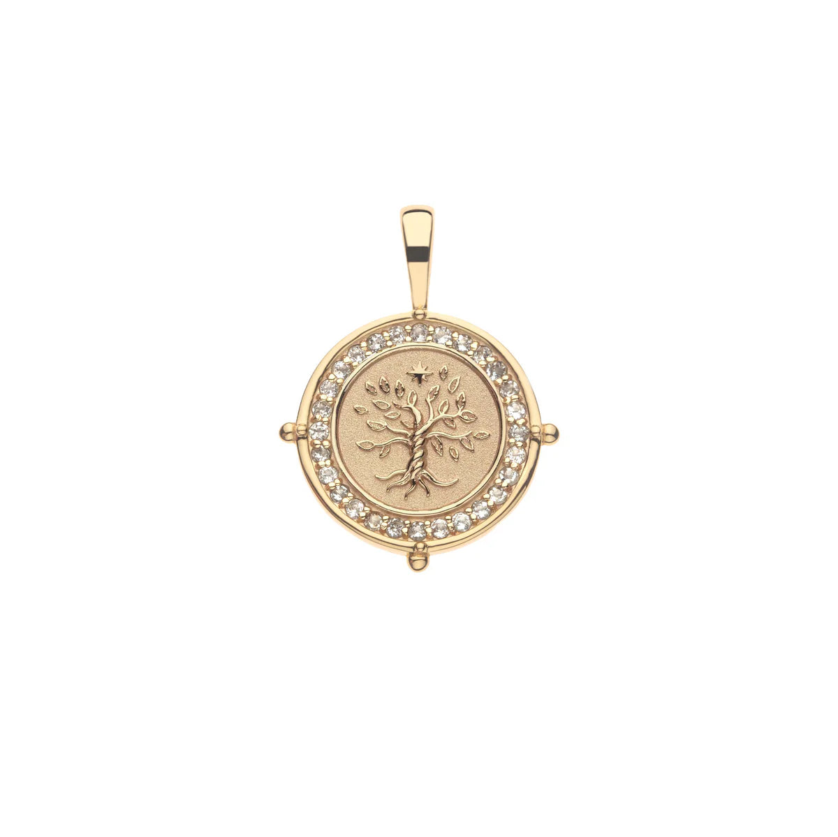 Jane Win Faith Petite Embellished Coin Pendant