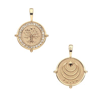 Jane Win Faith Petite Embellished Coin Pendant