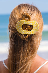 Teleties Almond Beige Large Flat Round Clip