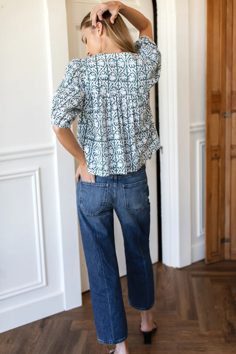 Emerson Fry Isla Floral Puff Top