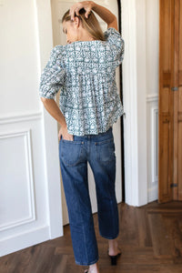 Emerson Fry Isla Floral Puff Top