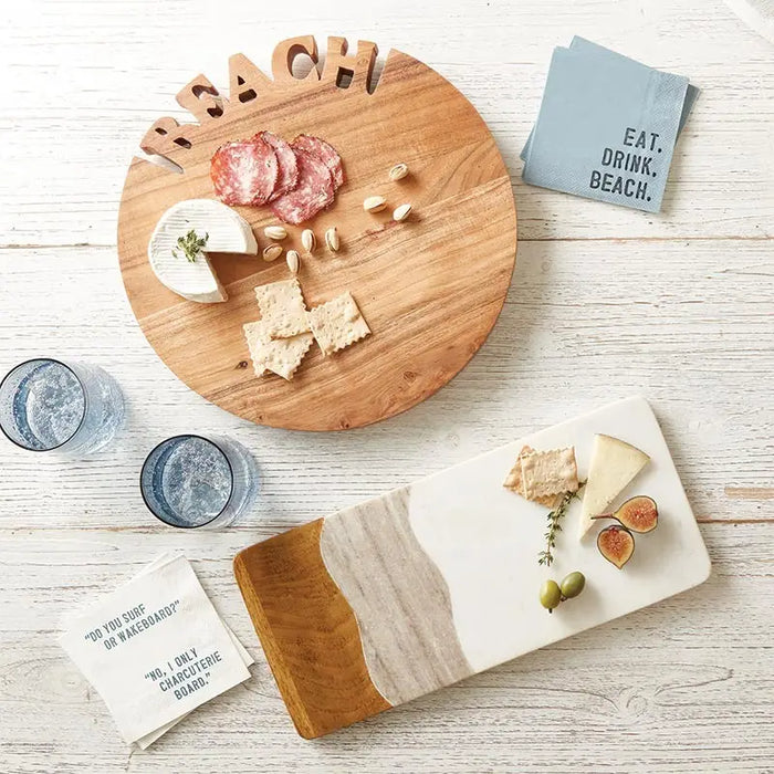 Santa Barbara Design Studios Marble & Wood Serving Board