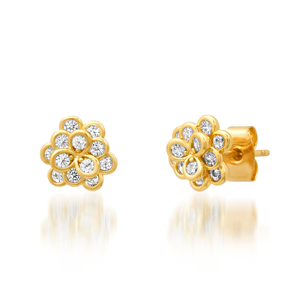 Tai 3D CZ Flower Studs