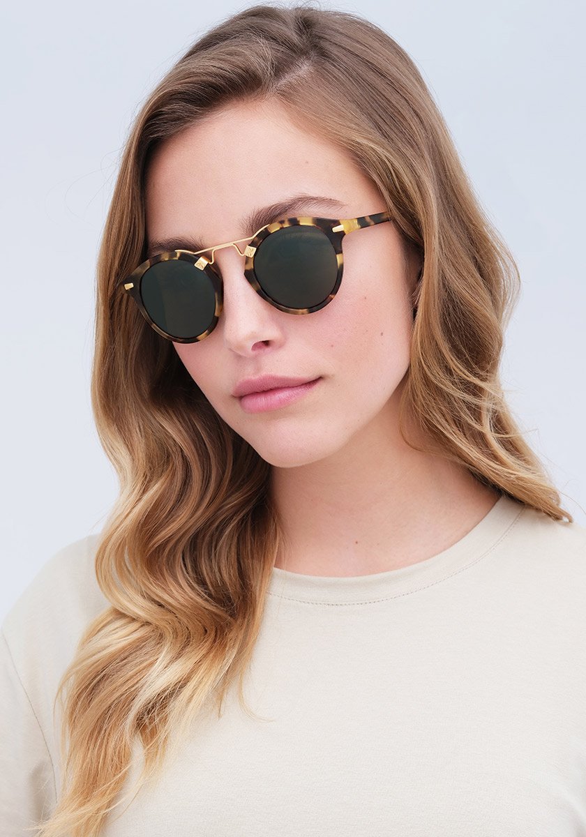 Krewe St. Louis Matte Tokyo Tortoise Sunglasses – Shop Chou Chou display picture 1