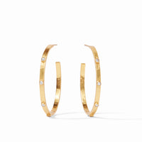 Julie Vos Crescent Stone Hoop Large