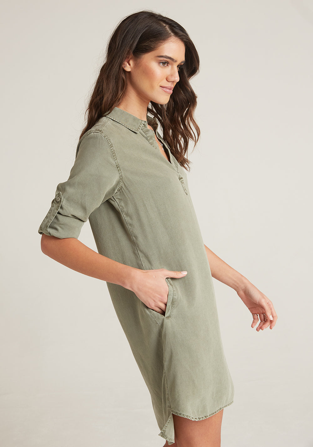 Bella Dahl Long Sleeve A Line Shirt Dress