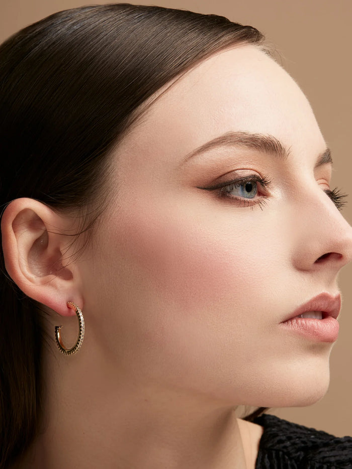 RHO Jewelry Small Pavz Hoop Earring