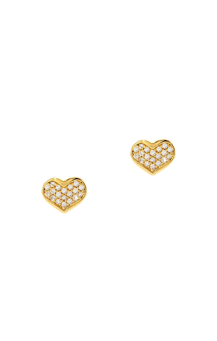 Tai CZ Heart Stud Earrings