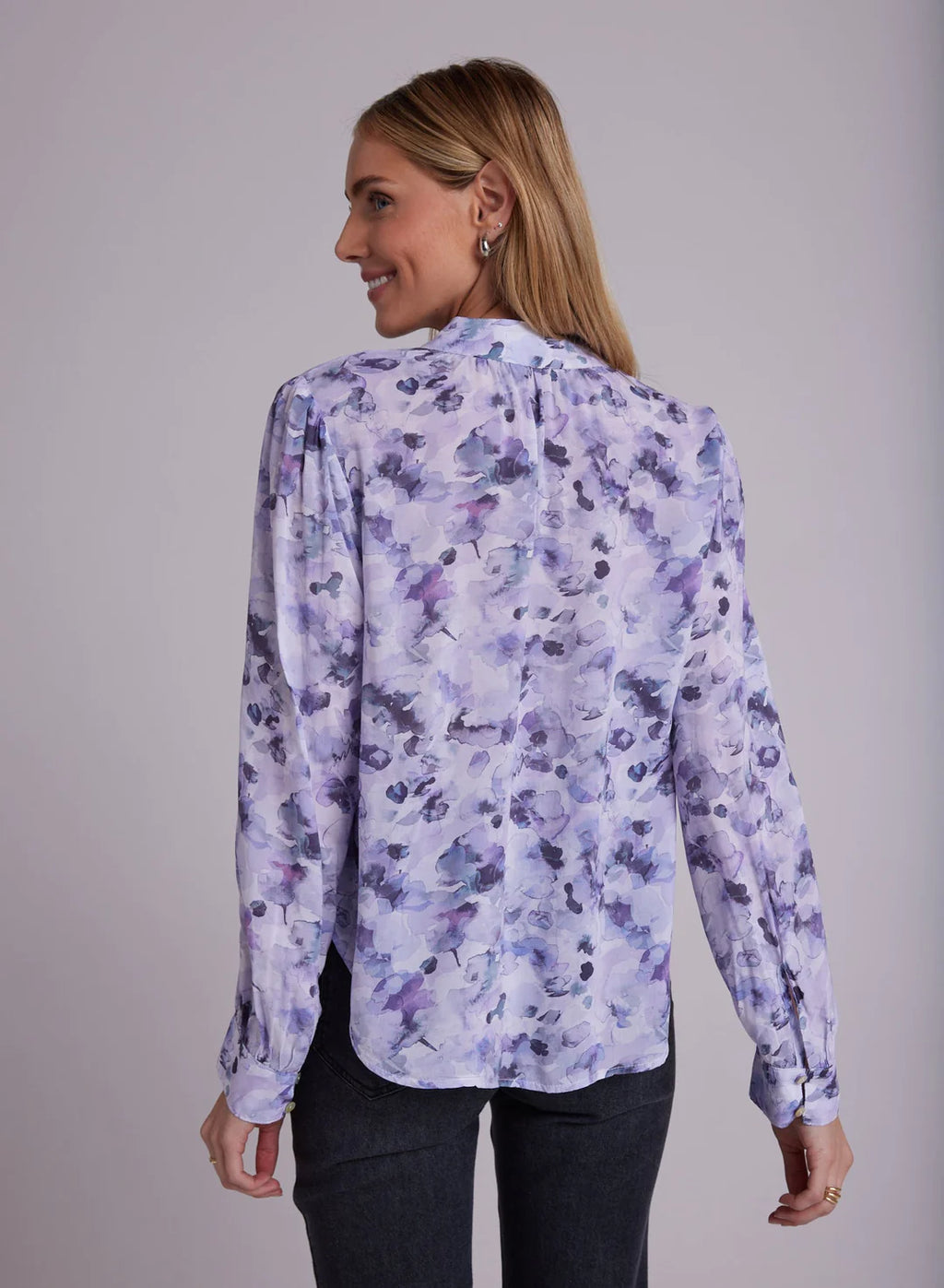 Bella Dahl Lilac Floret Print Blouse Shop Chou Chou