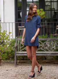 Bella Dahl Long Sleeve A-Line Shirt Dress