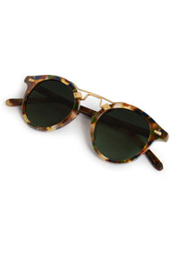 Krewe St. Louis Tuscan Tortoise 18K Polarized Sunglasses