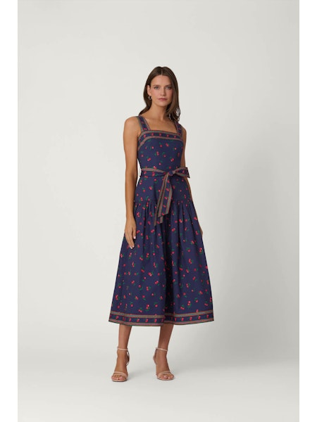 Shoshanna Kora Cherry Print Sundress