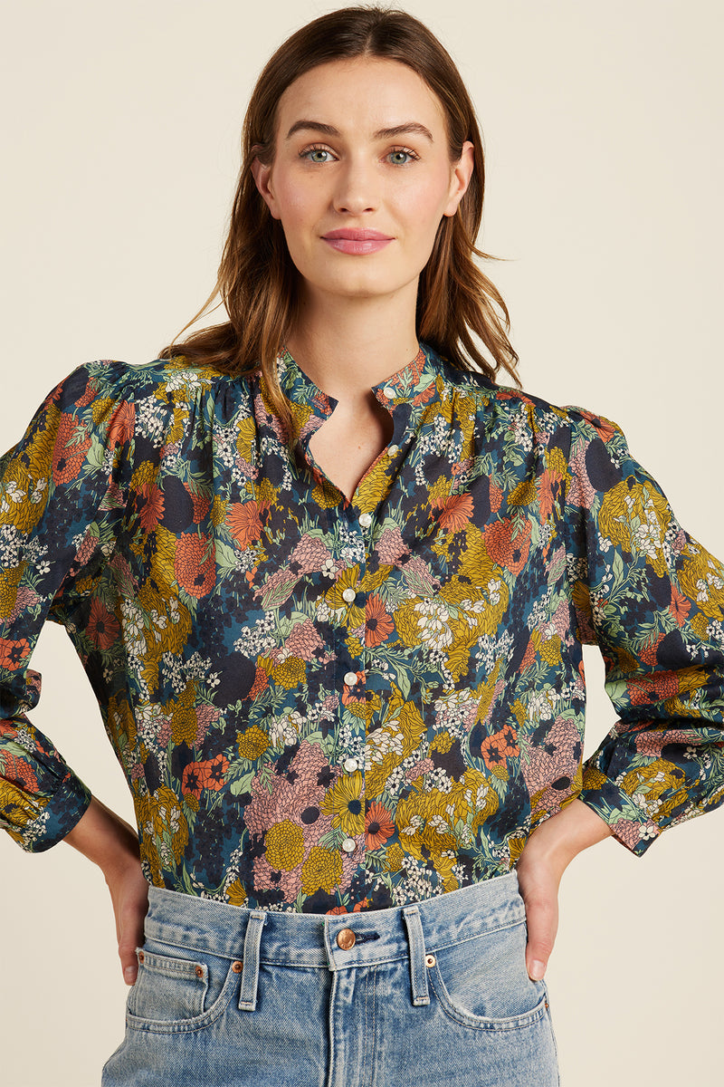 Trovata Birds of Paradis Deep Bramble Clara Blouse