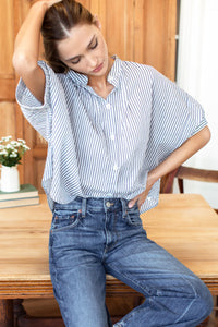 Emerson Fry Mandarin Collar Top