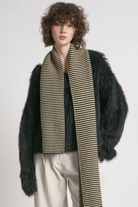 Look by M Striped Stitch Scarf