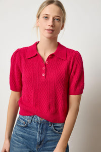 Lilla P Elbow Sleeve Alpaca Sweater
