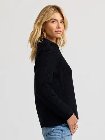 Pura Cashmere Cotton Fisherman Sweater
