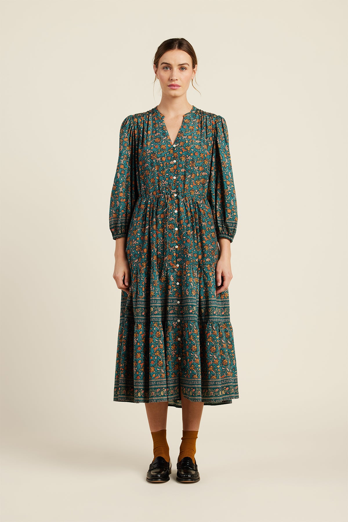 Trovata Birds of Paradis Botanical Border Sylvie Dress