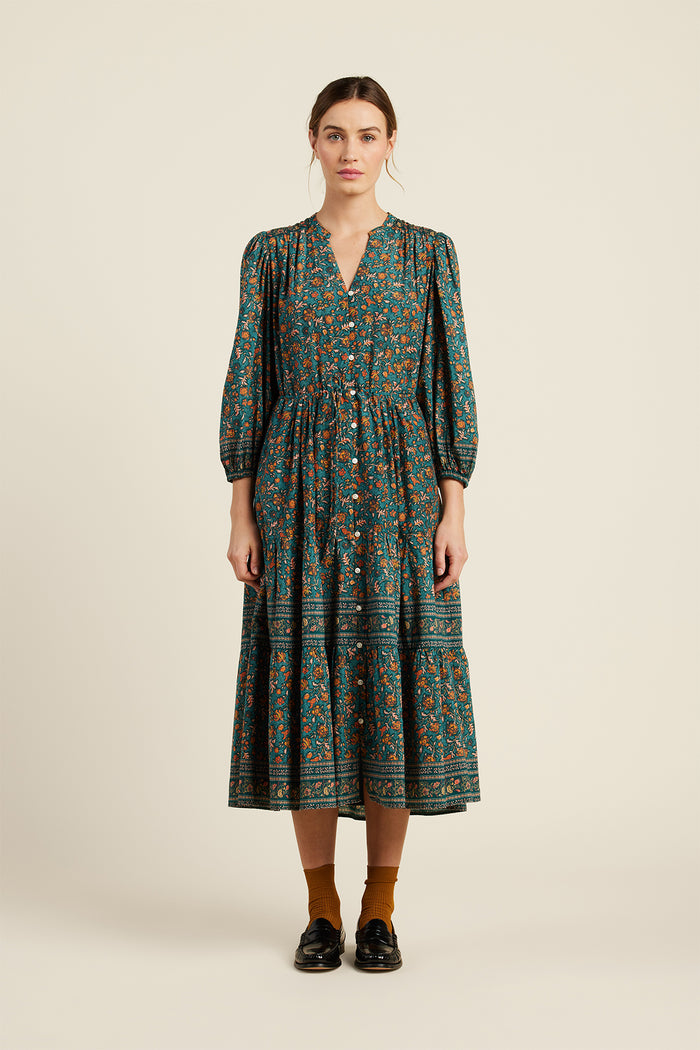 Trovata Birds of Paradis Botanical Border Sylvie Dress