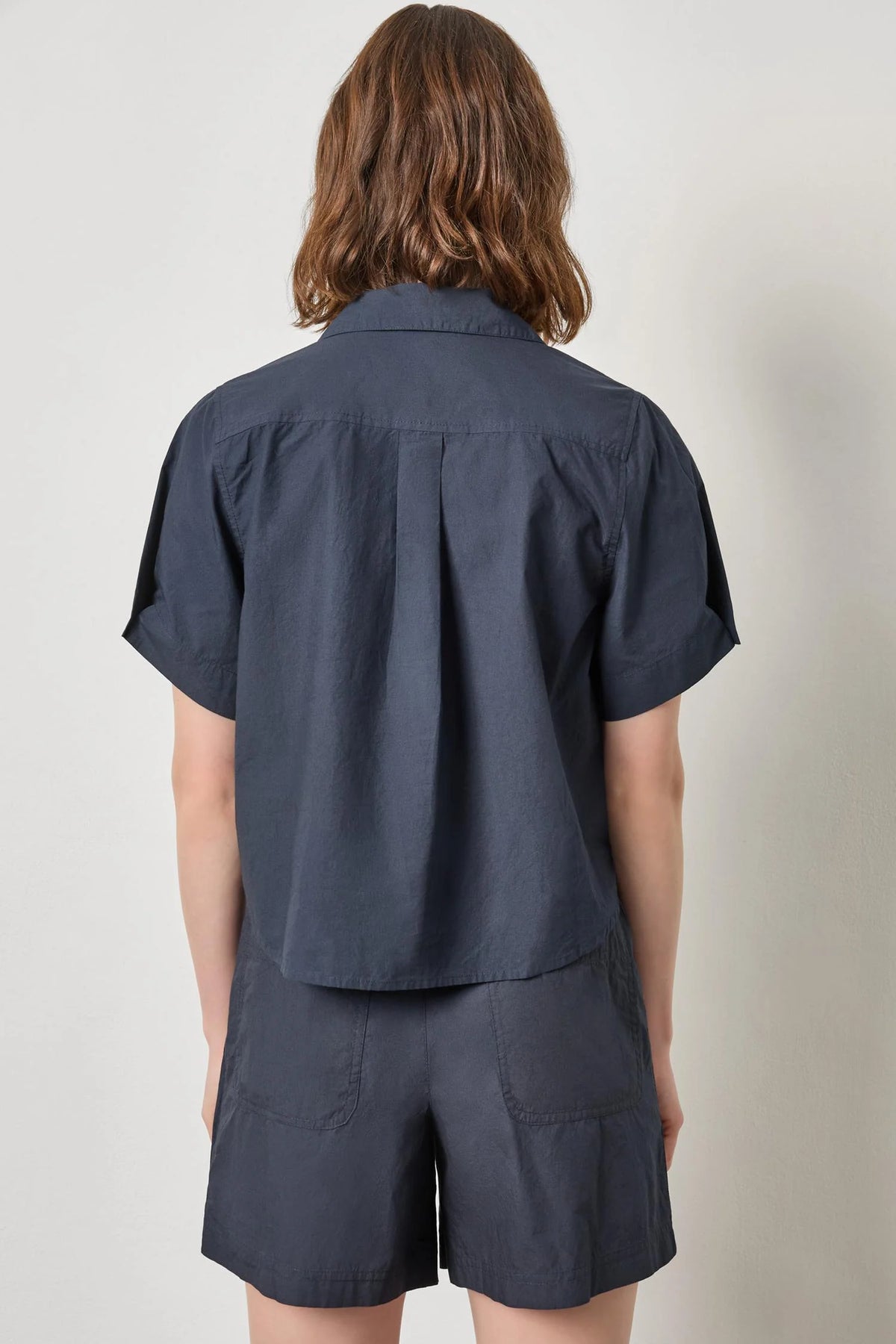 Lilla P Folded Sleeve Button Down