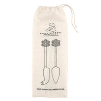 Santa Barbara Gold Snowflakes Cheese Knives Set