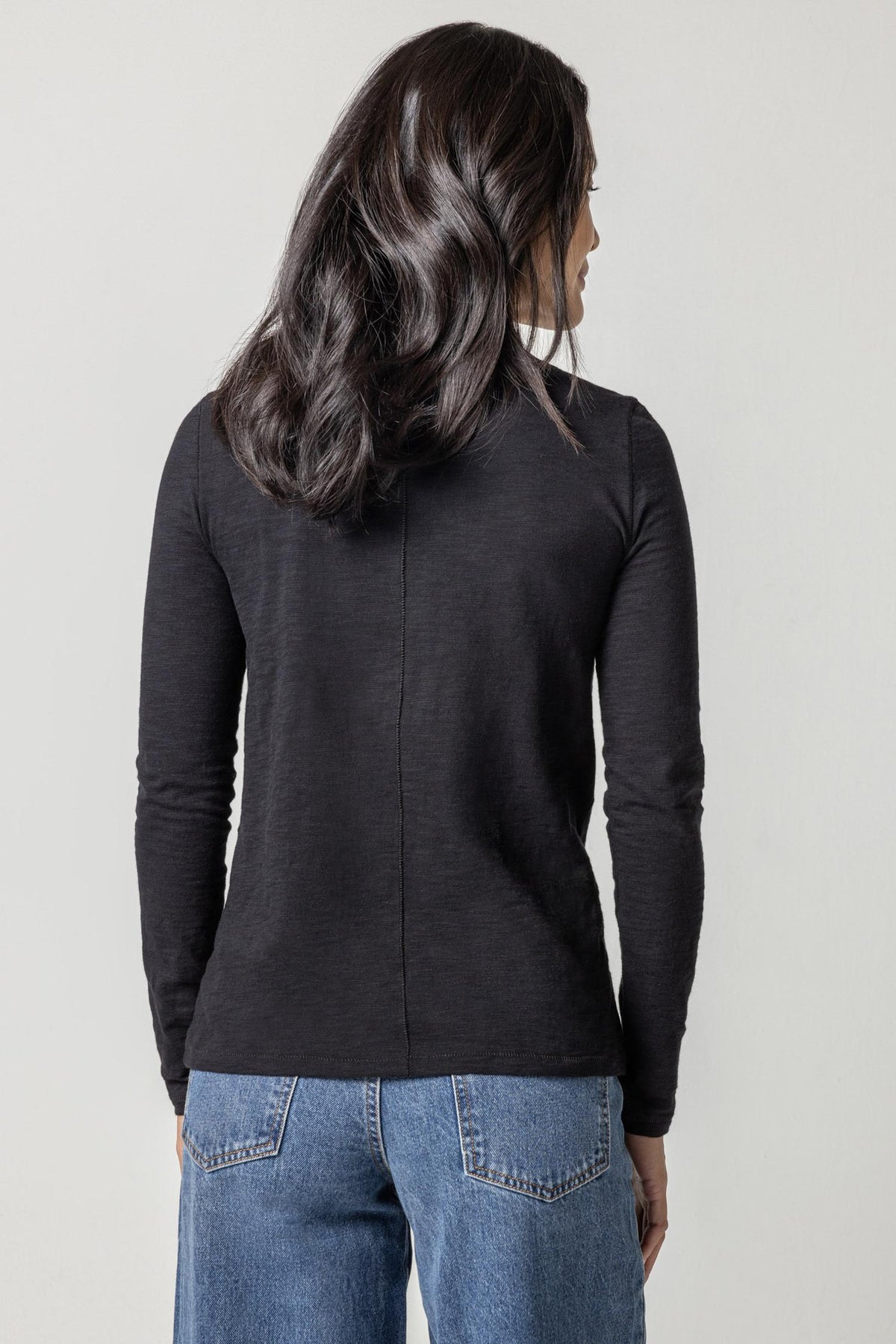 Lilla P Long Sleeve Slub Crewneck