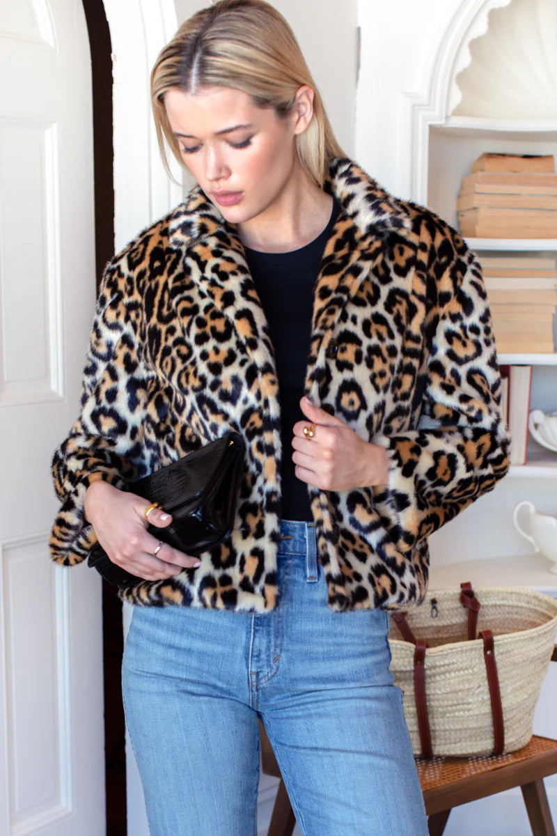 Emerson Fry Leopard Print Short Coat