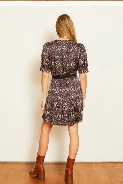 Caballero Clementine Rusted Deco/Black Reversible Dress