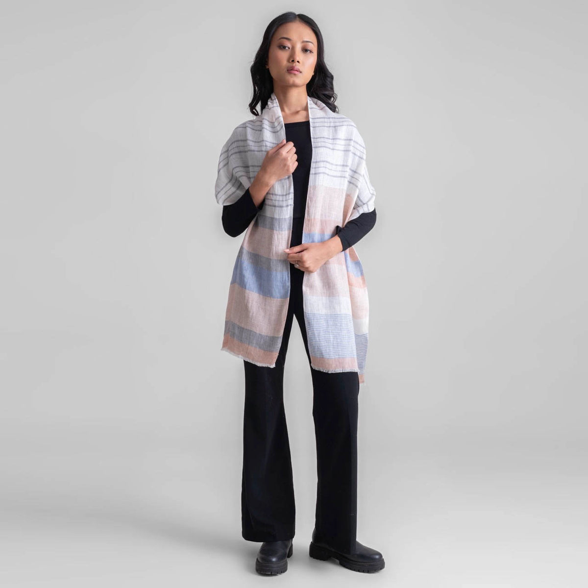 Sadhu Collective Soft Horizon Linen Scarf