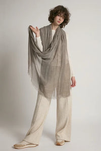 Common Knit Sheer Cotton Long Scarf