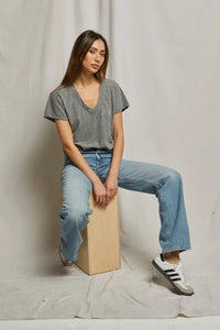 PerfectWhiteTee Hendrix Boxy V-Neck Tee
