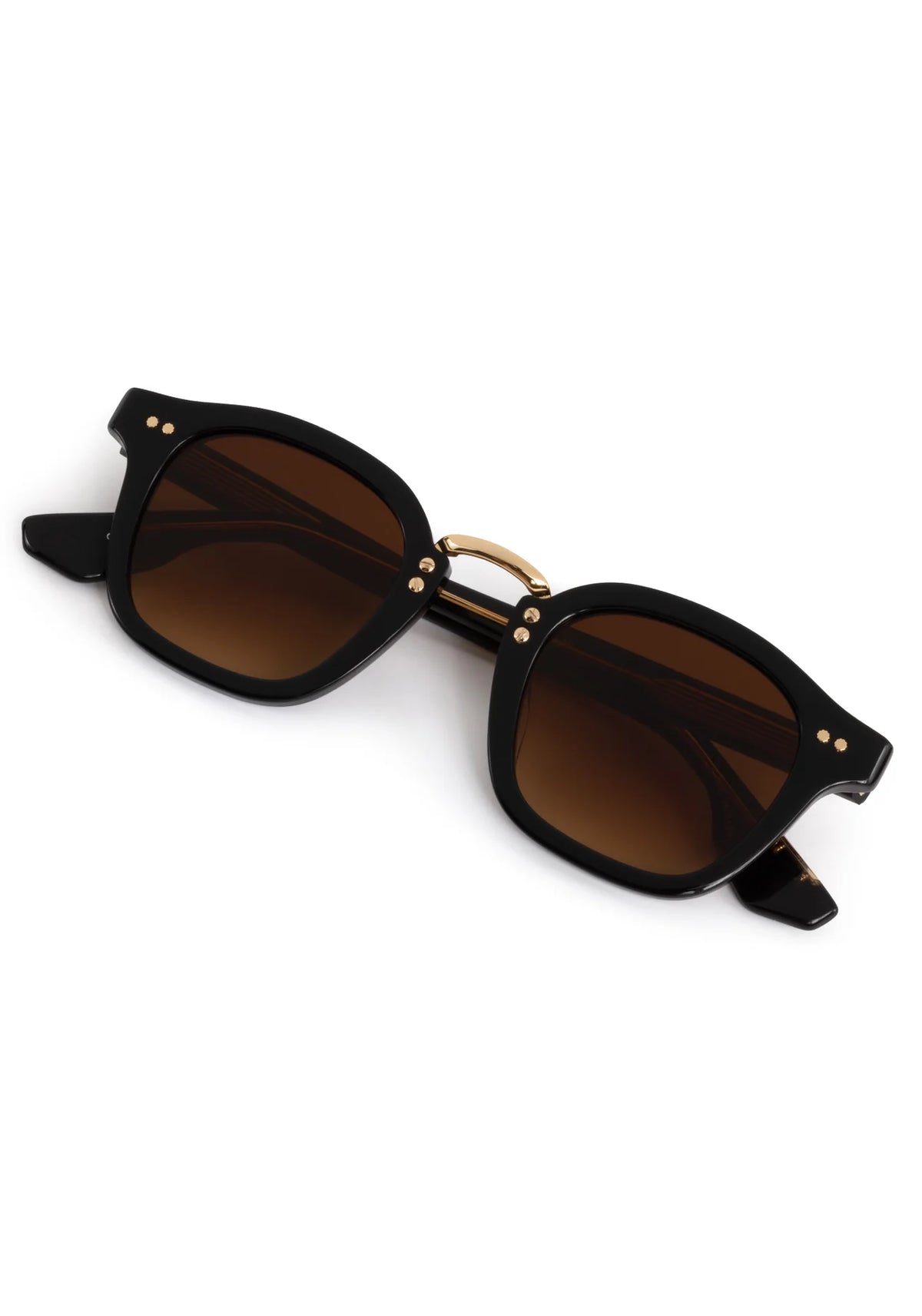 Krewe Campbell Black + Black Tea Sunglasses