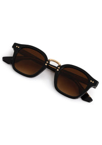 Krewe Campbell Black + Black Tea Sunglasses