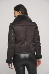 Rino & Pelle Bacia Faux Fur Biker Jacket