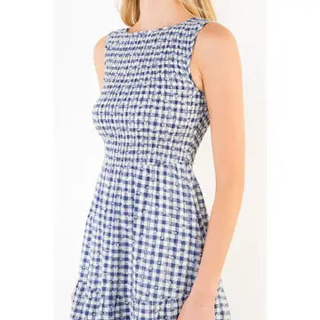 THML Sleeveless Gingham Dress