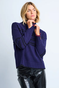 Lisa Todd Highline Stripe Mock Neck Sweater