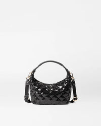 MZ Wallace Mini Hobo Black Sequin