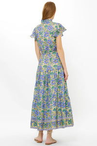 Oliphant Ruffle Collar Button Maxi Dress