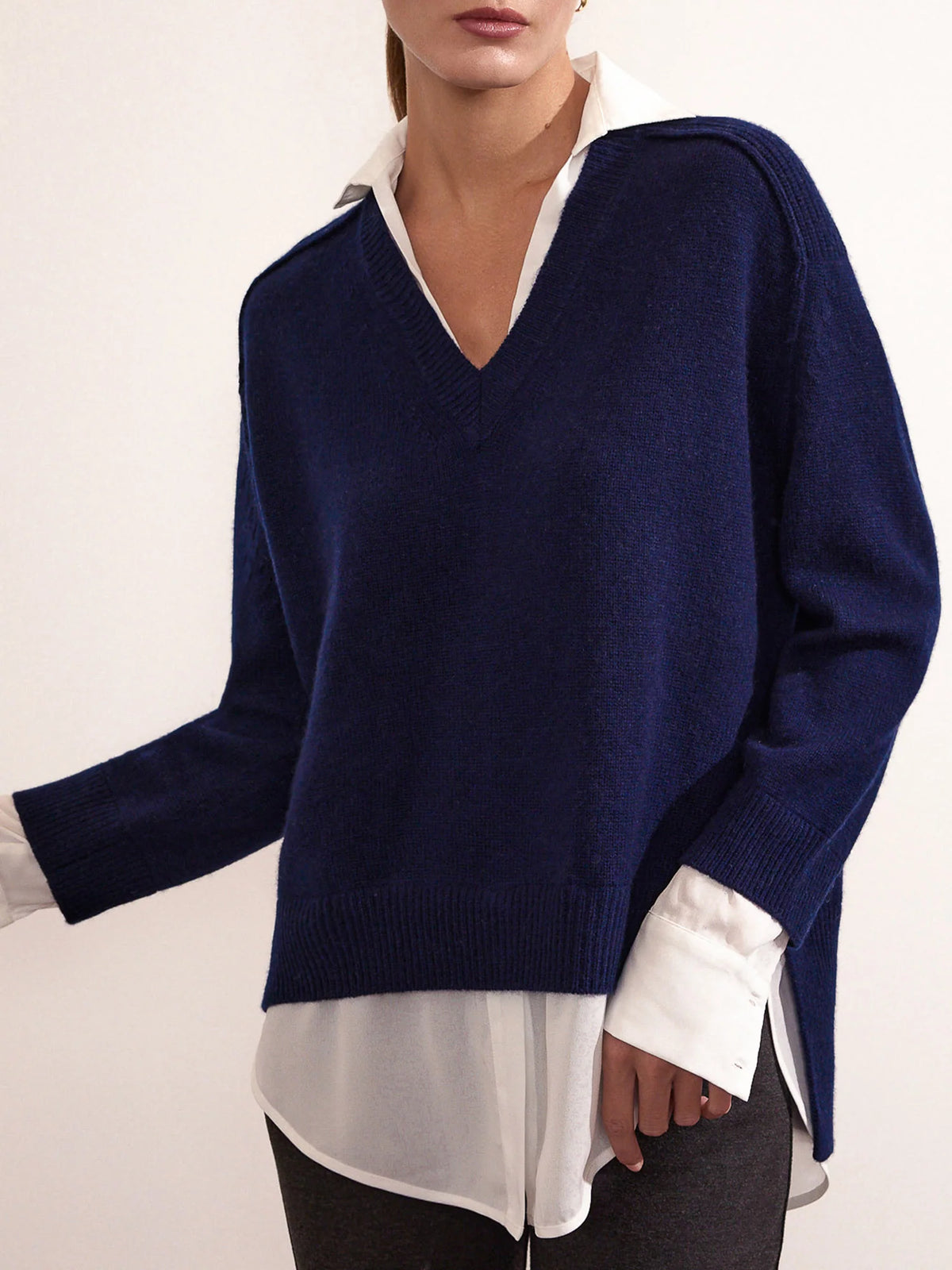 Brochu Walker V-Neck Layered Pullover