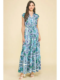 Pinch Floral Tiered Maxi Dress