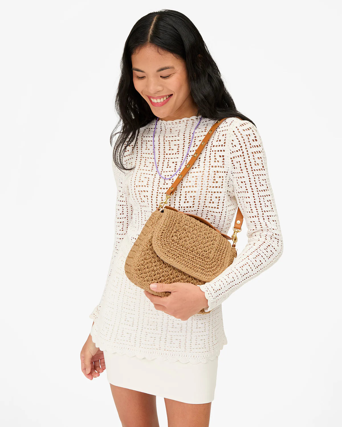 Clare V Louis Twisted Raffia Handbag
